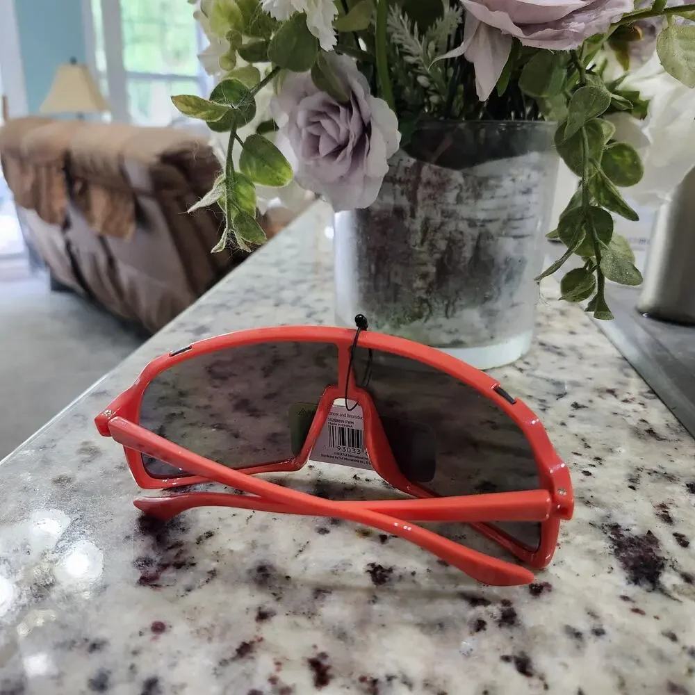 NWT Foster Grant CaliBlue Sunglasses Neon Orange 100% UVA-UVB Scratch Resistant